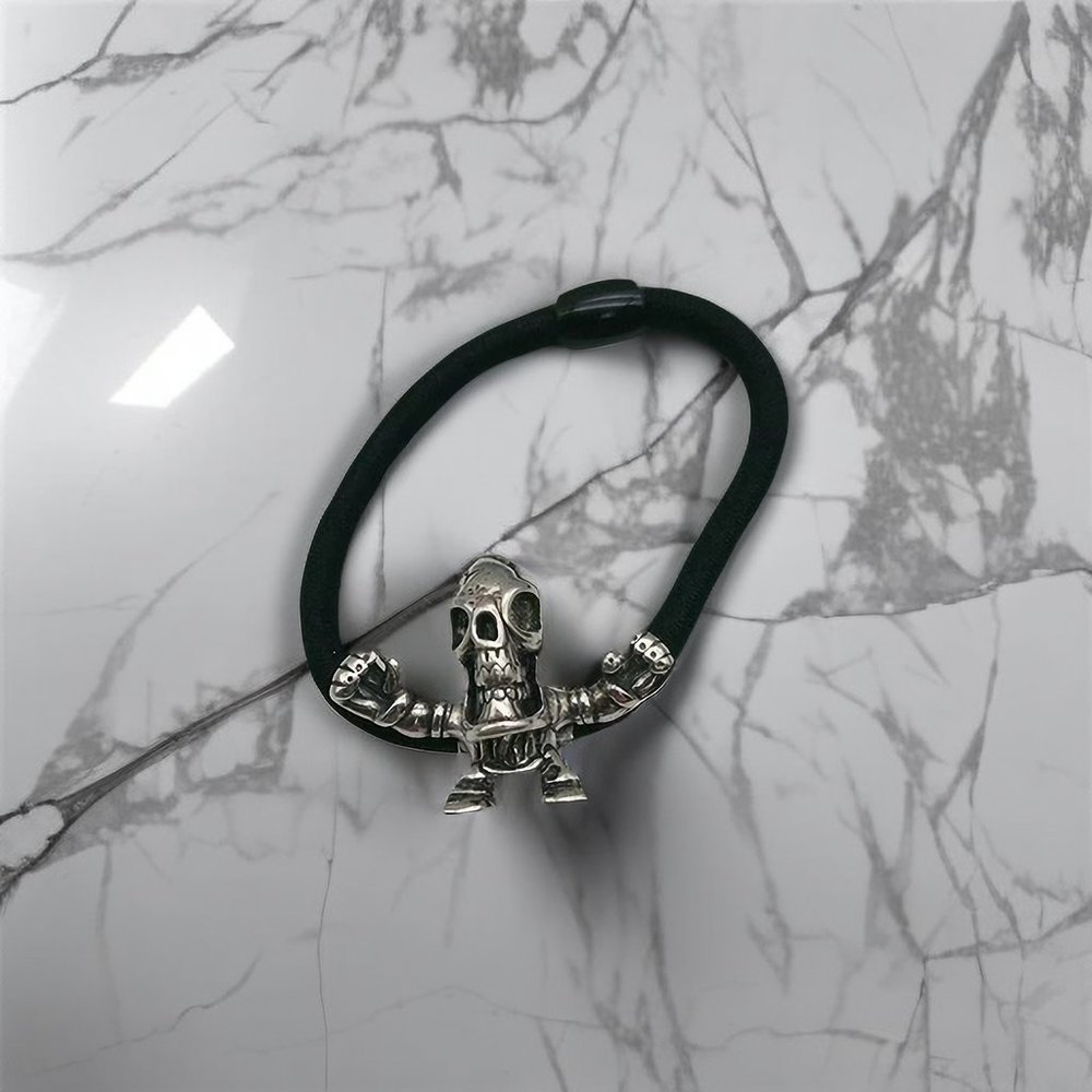 Hair rope buckle Skull Figure Chrome Hearts 925 sterling silver hair accessories